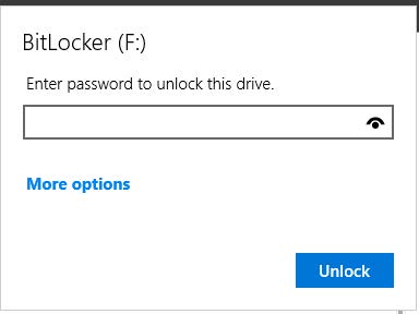 Enter password to unlock this drive