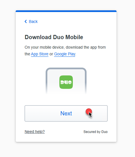 Download Duo mobile next