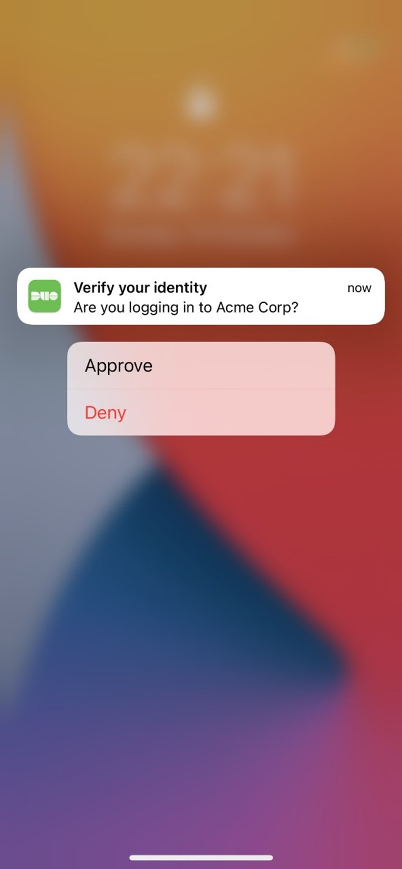 Mobile app approve deny