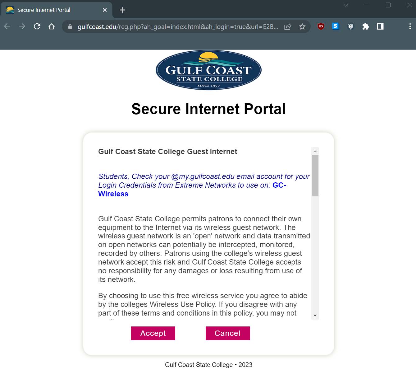 Secure Internet Portal
