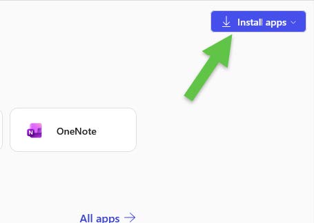 Install and more screen