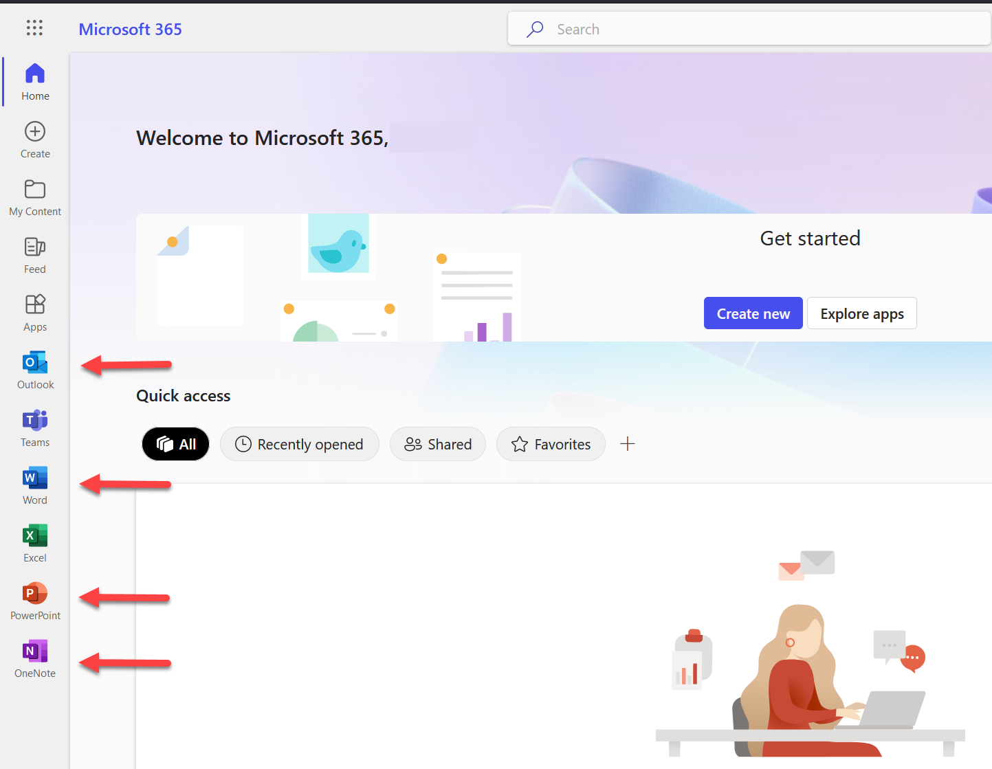 Microsoft 365 shortcuts