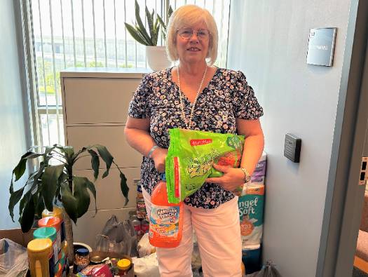 Donna Peterson in pantry